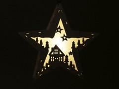            Karácsonyi világítós csillag - 12 cm Dekoráció