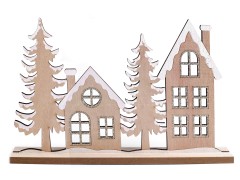 Fa dekor téli házak Dekoráció
