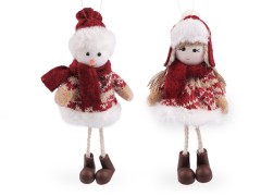     Karácsonyi dekorációs figura akasztásra - 17 cm Karácsonyfa díszités