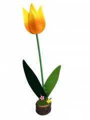        TULIPÁN FARÖNK TALPPAL - 37 cm Virág, toll, növény