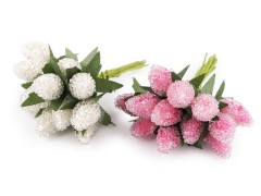                Mű bogyók jégben - 9 cm Virág, toll, növény