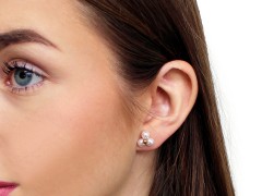  Nemesacél fülbevaló tekla gyönggyel Fülbevaló-, kellék