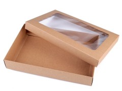 Papir doboz ablakkal - 4 db/csomag Doboz,zsákocska