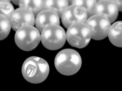                  Felvarrható gyöngy gomb 20 db/csomag - Fehér Gyöngy-,gyöngyfűző