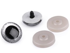 Nagy biztonsági szemek glitterrel - 1 pár Figurák- állatkák félkésztermék
