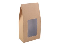 Papírdoboz ablakkal natural - 10 db/csomag 
