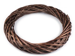 Fonott koszorú 34 cm - Sötétbarna koszoru