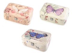 Lepkés ékszerdoboz - 7x14x22 cm Ékszerdoboz, tárolás