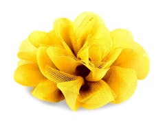 Szifon virág 80 mm - Sárga Medál-, bross